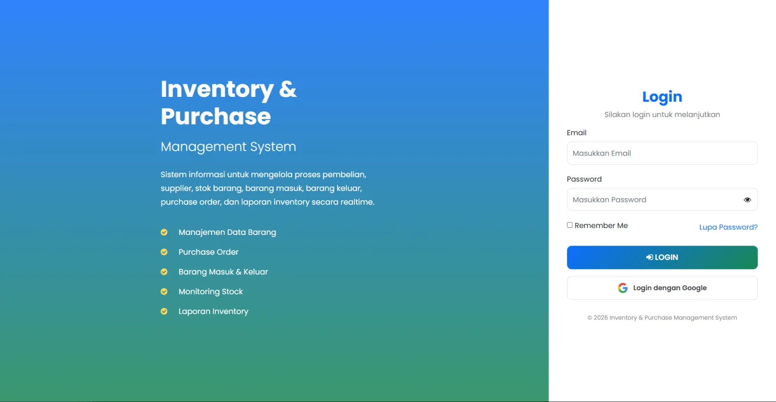Inventory Stock Barang