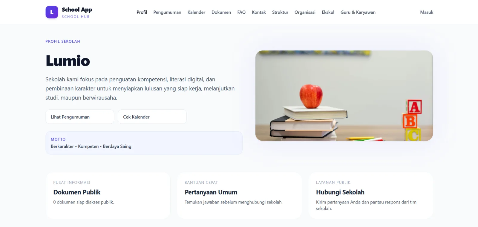 LUMIO SCHOOL APP MANAGEMENT