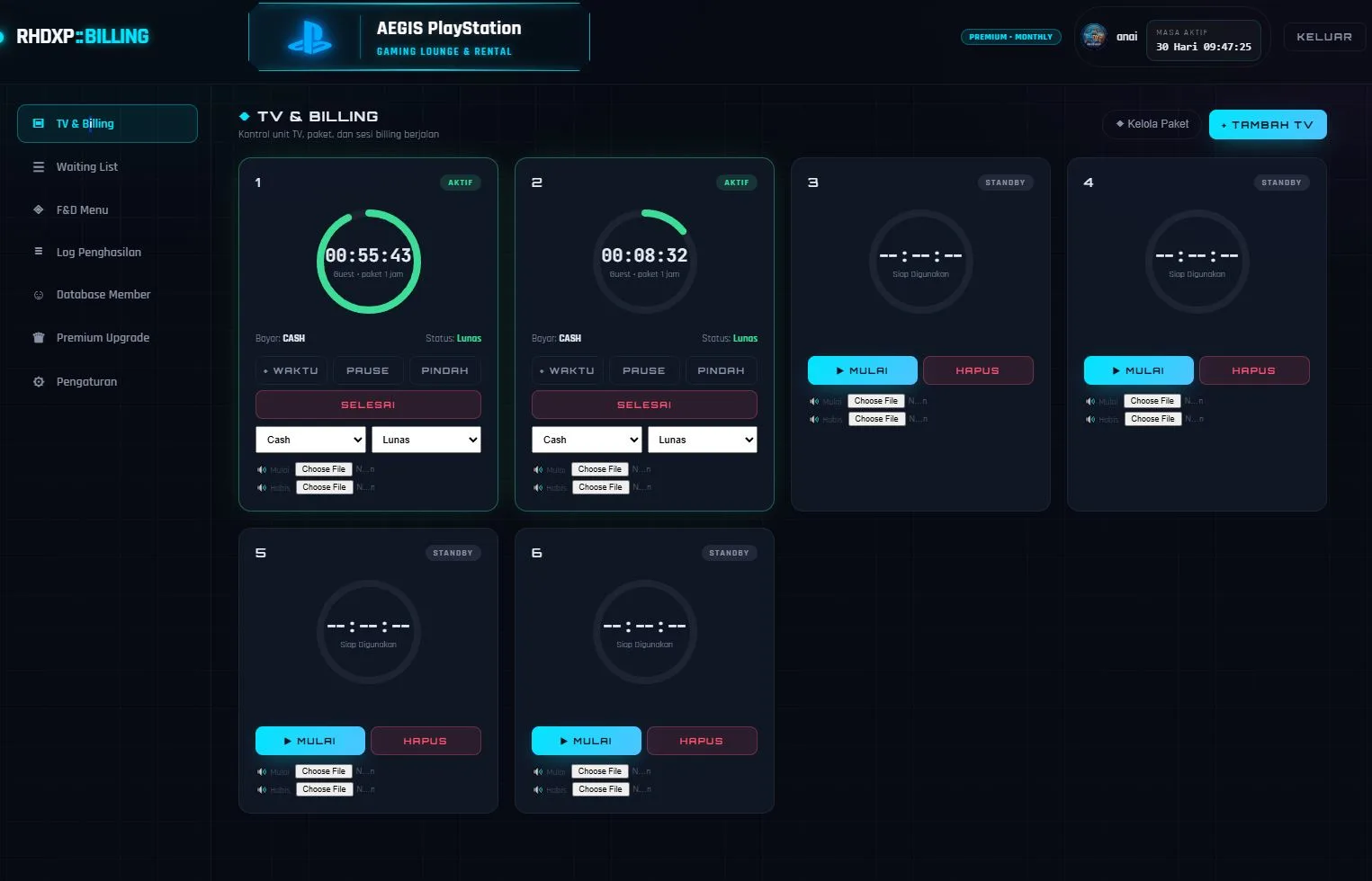 JUAL SOURCE CODE WEBSITE BILLING RENTAL PLAYSTATION — RHDXP BILLING