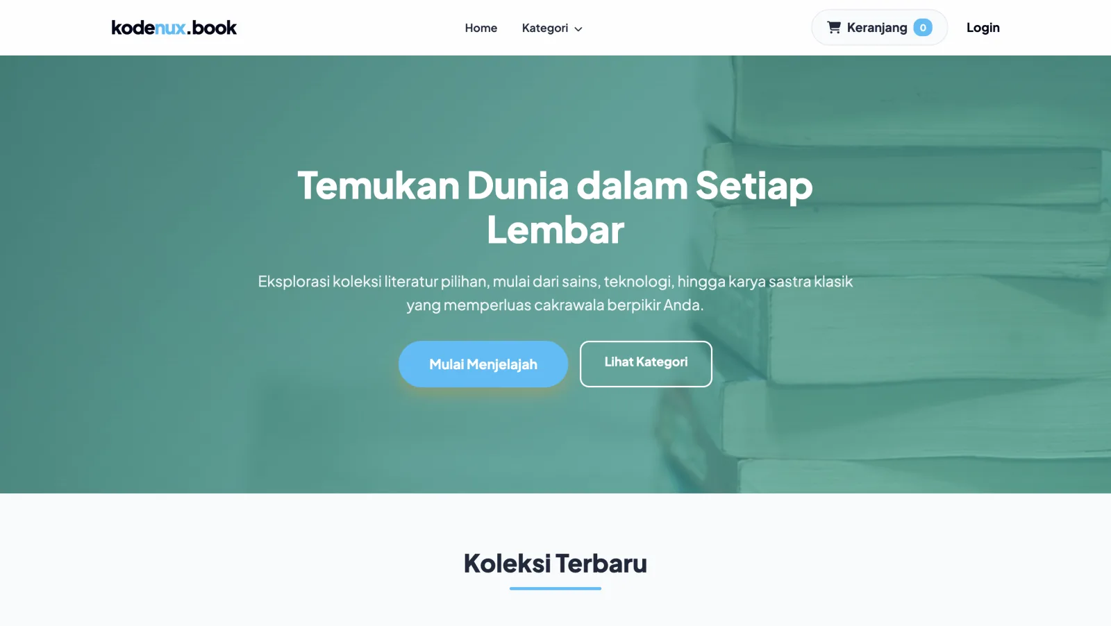 Aplikasi Toko Buku Online PHP Native