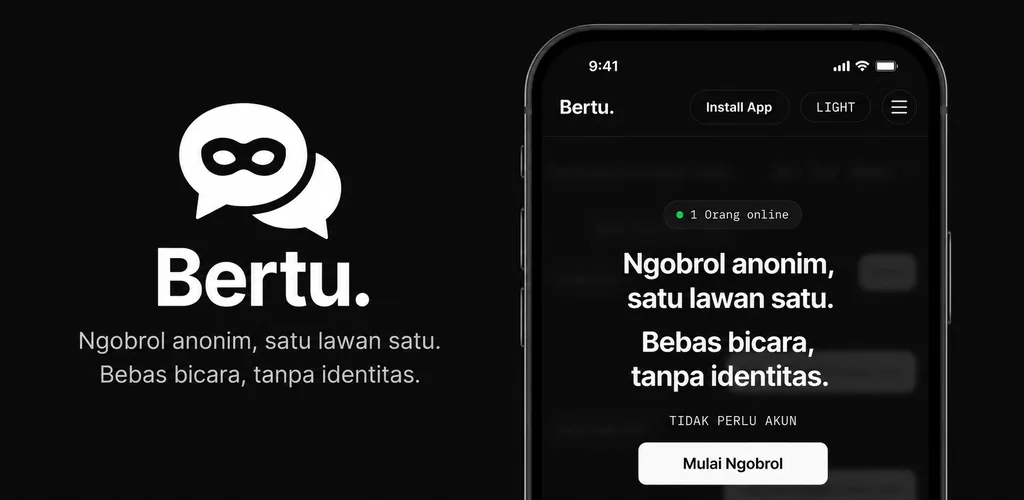 Bertu - Aplikasi Chat Anonim Real-Time (Full Source Code)