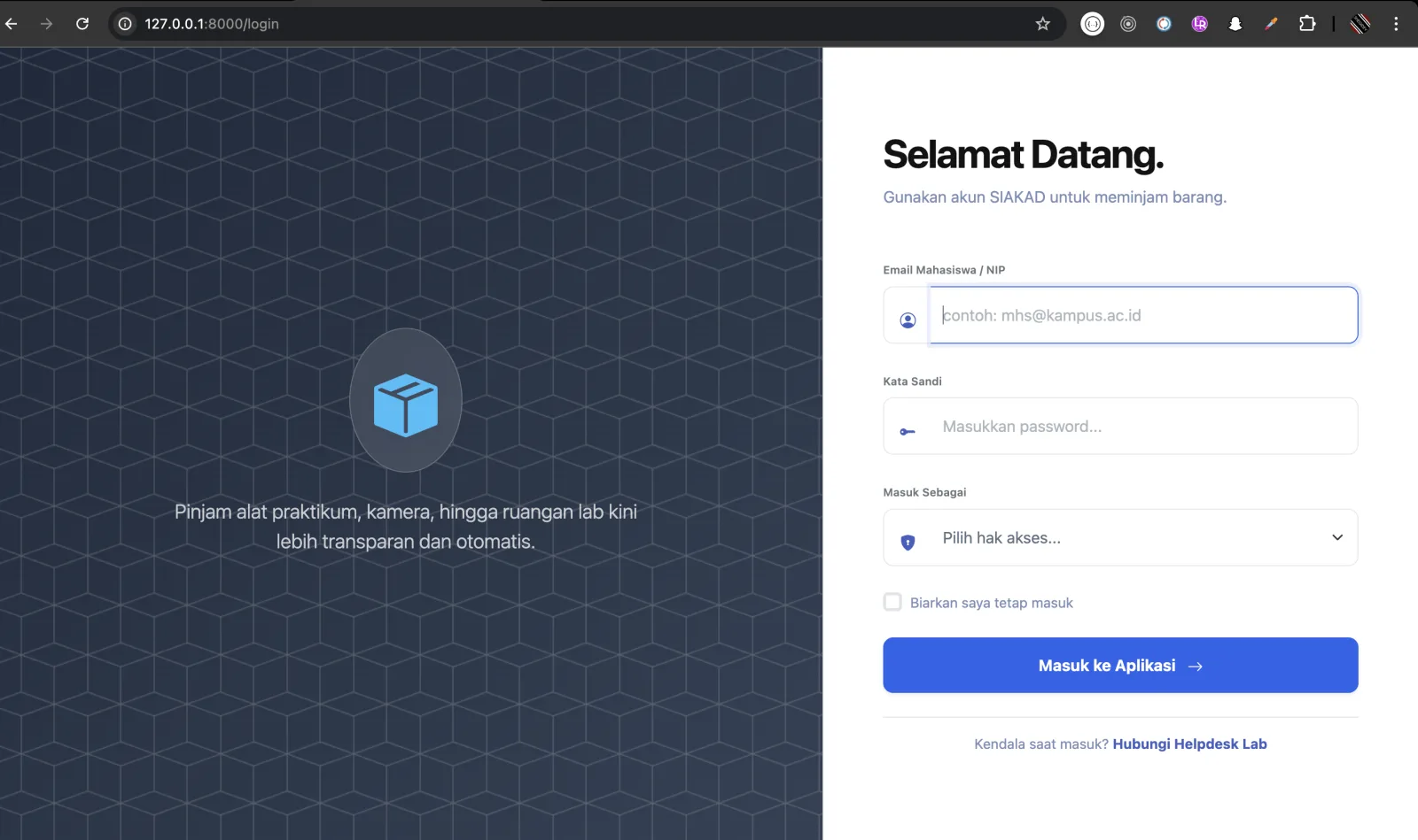 Source Code Sistem Peminjaman Barang Laravel