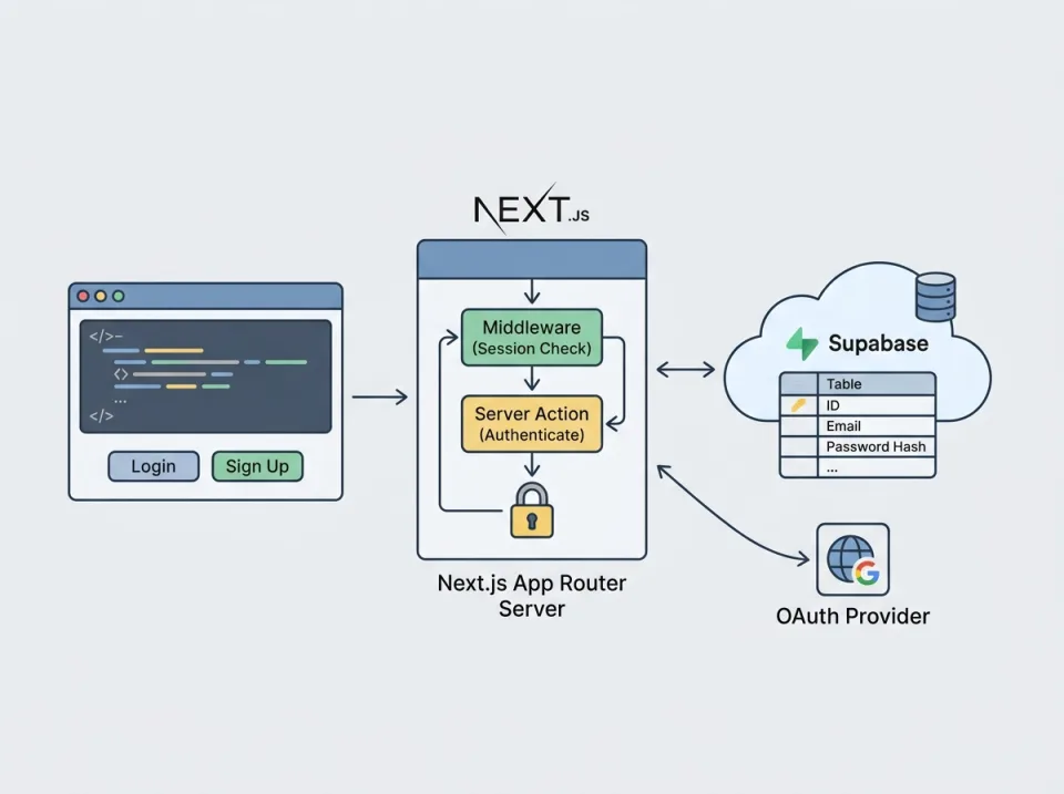 Membangun Autentikasi Supabase di Next.js App Router