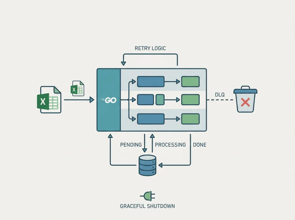 Worker Background di Go Fiber v3 untuk Job Import Excel