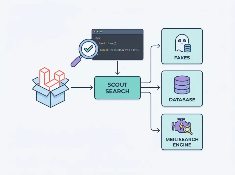 Testing Pencarian Laravel Scout: Fake, Database, dan Engine Nyata