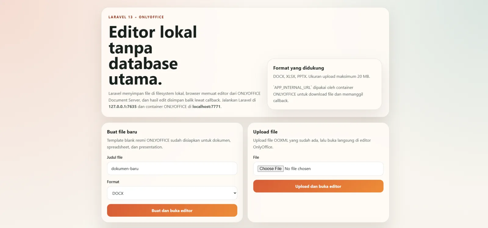 Laravel OnlyOffice Docker Setup: Document Server + Editor Integration